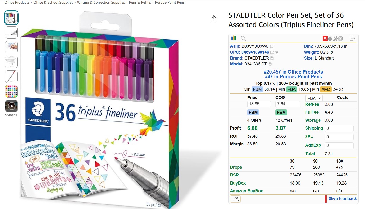 SELLERAT Google Chrome extension is used on Amazon pages